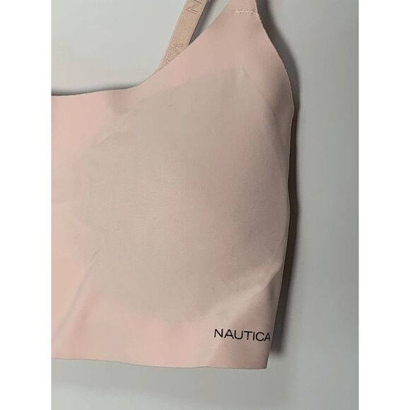Nautica Intimates Women's Adjustable Strap Pullover Bralette Pink Small - Picture 2 of 8